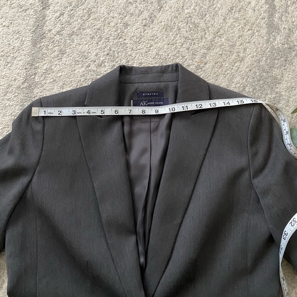 •ANNE KLEIN• Size 6 GREY BLAZER Business Jacket - Picture 4 of 6